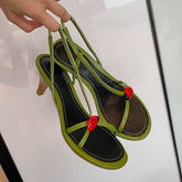 Dasha Unique Strappy Mid Heel Sandals